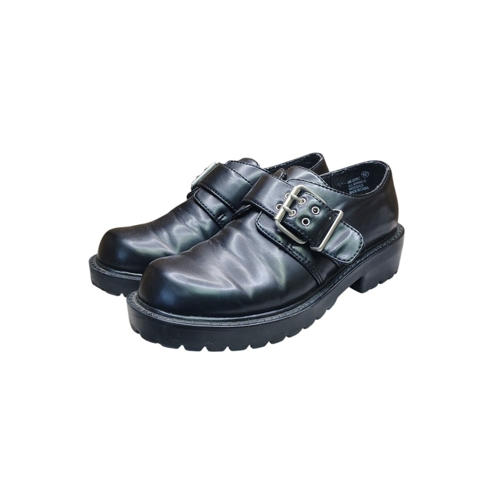 Y2K Platform Fashion bug black Loafers Buckled 6.5